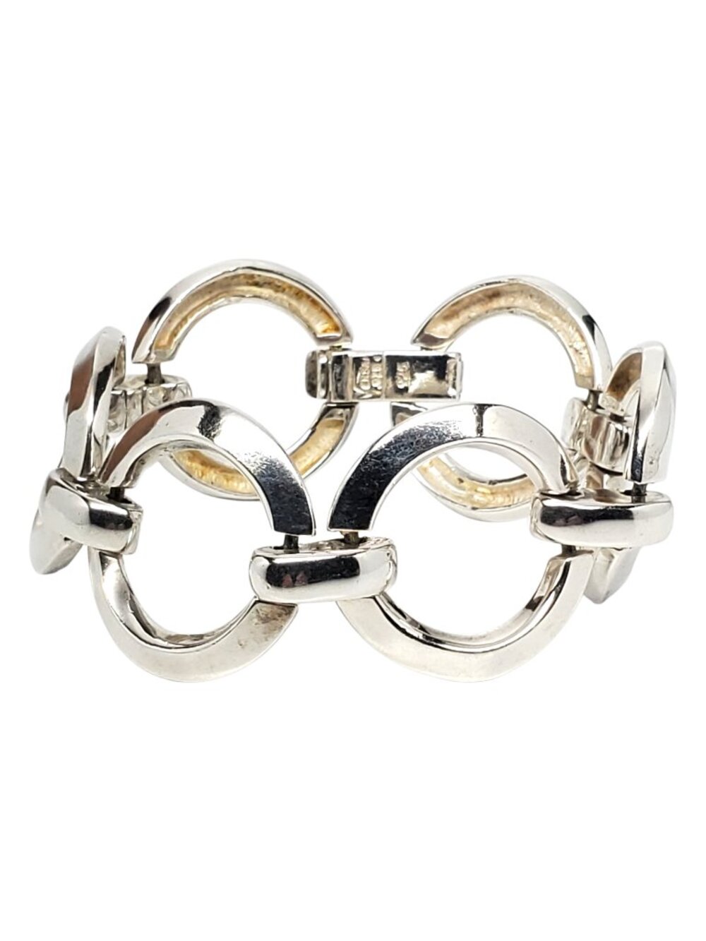 Versani Sterling Silver Open Round Link Bracelet #24225